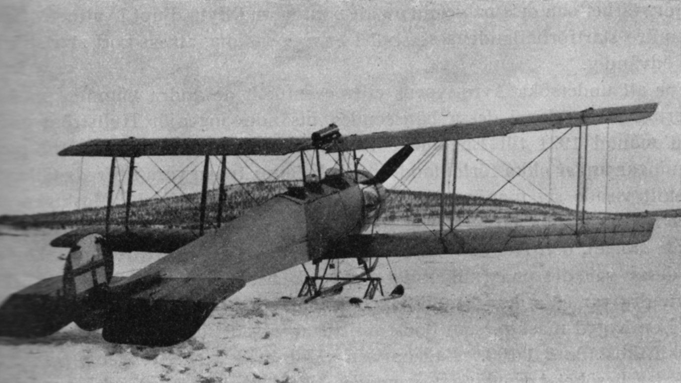 Avro 504KL, S-IAG, Nr. 3 on skis operating the service Porjus - Suorva.
